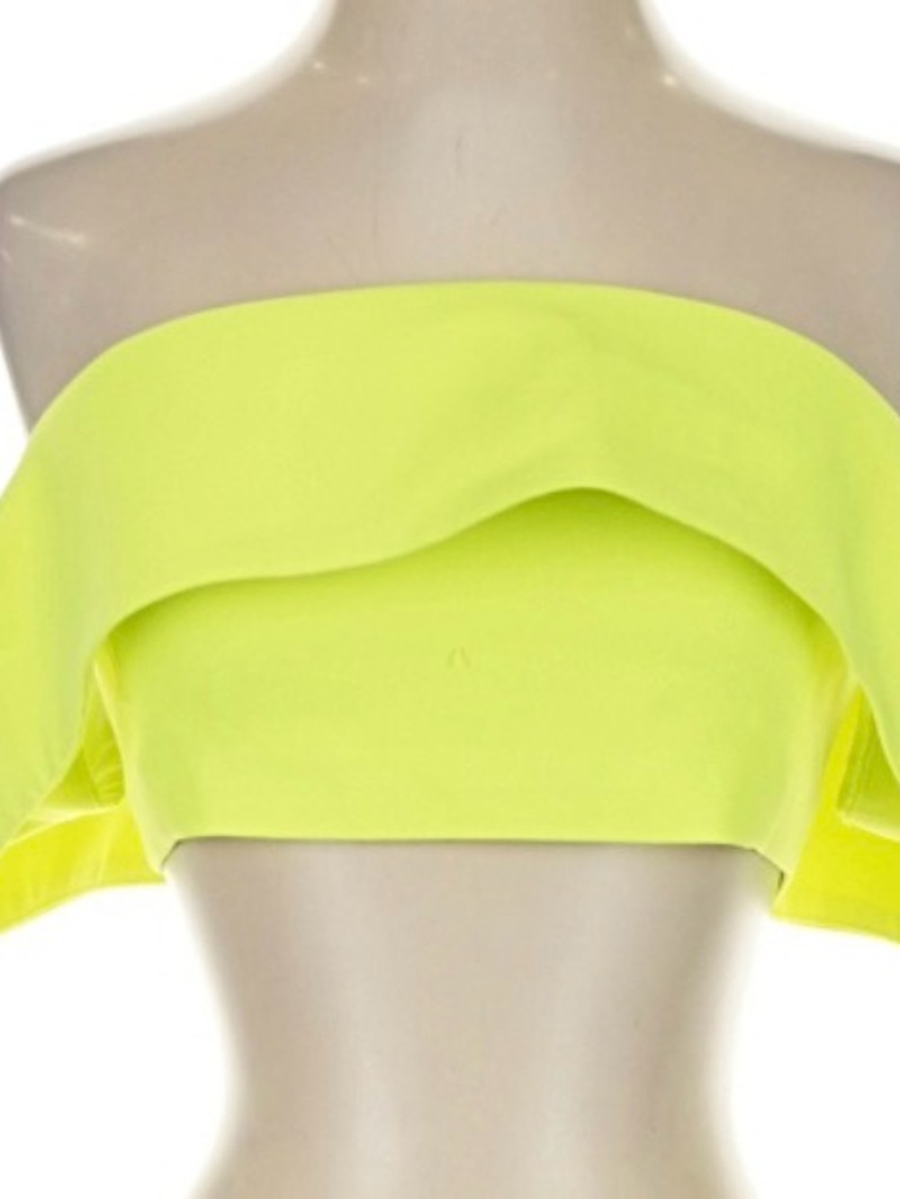 House of London Neon Lime Off-Shoulder Crop Top